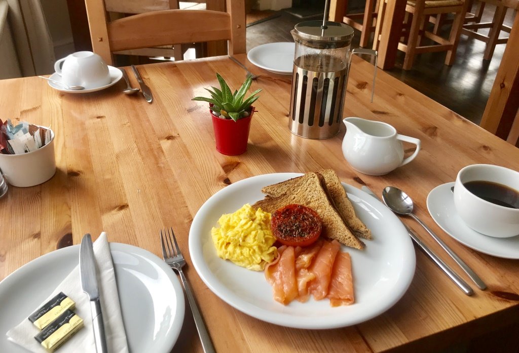 Castle Hill Guest House Dining Room Salmon Breakfast