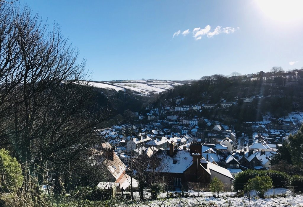 Lynton And Lynmouth Snow Over Lynton